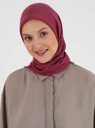 Maroon - Plain - Scarf - E Collection