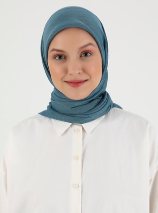 Turquoise - Plain - Scarf - E Collection
