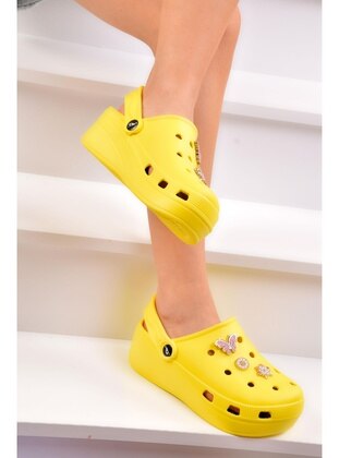 Yellow - Slippers - Odesa Ayakkabı