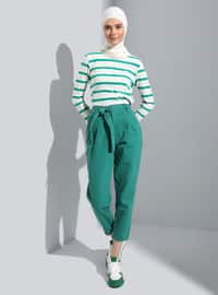 Green - Denim Trousers