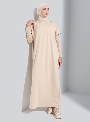Ivory -  - Unlined - Modest Dress - Refka