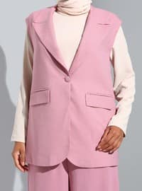 Dusty Rose - Fully Lined - Double-Breasted - Vest