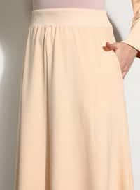 Beige - Unlined - Skirt
