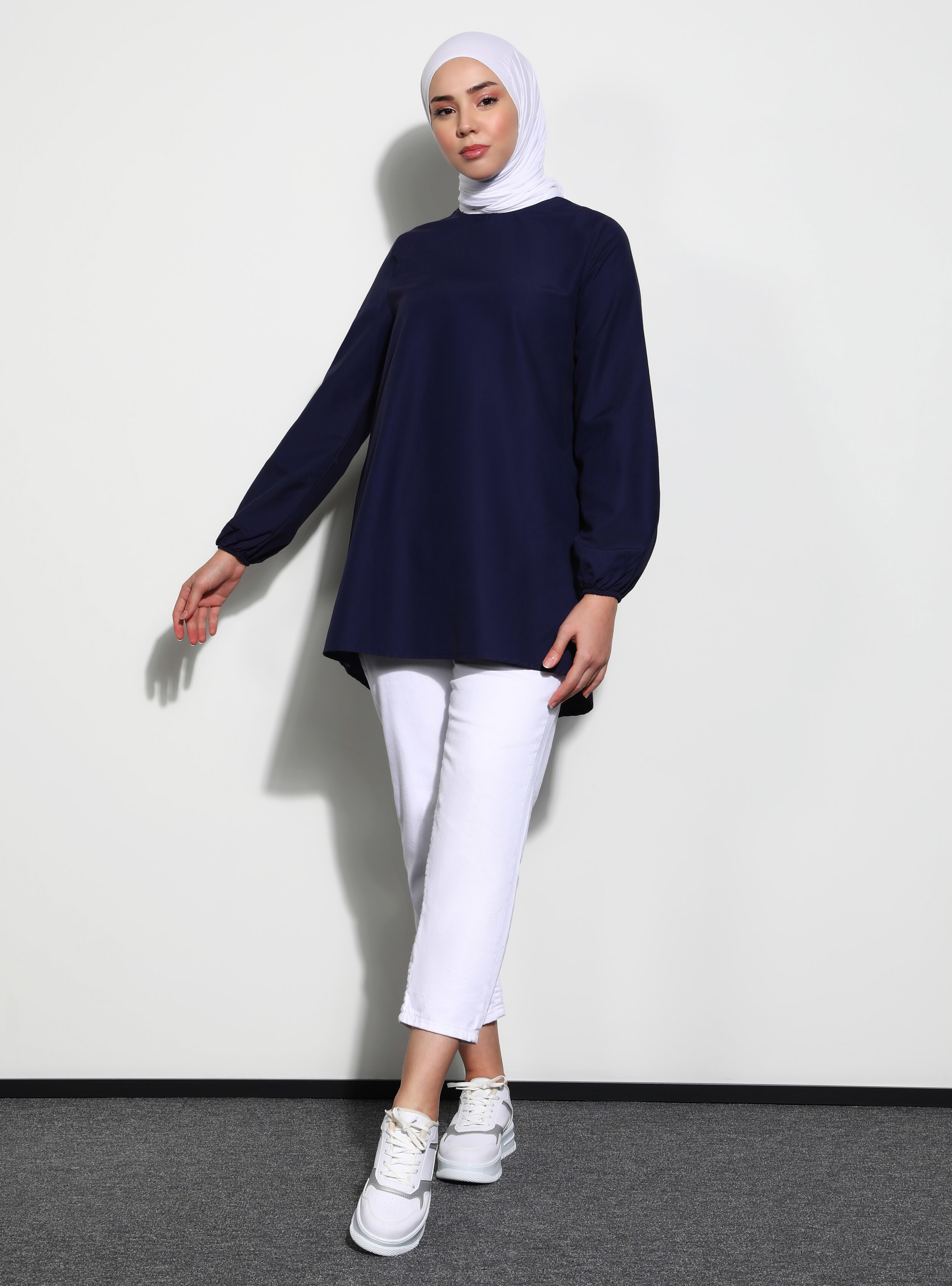 Navy Blue - Crew neck - Tunic