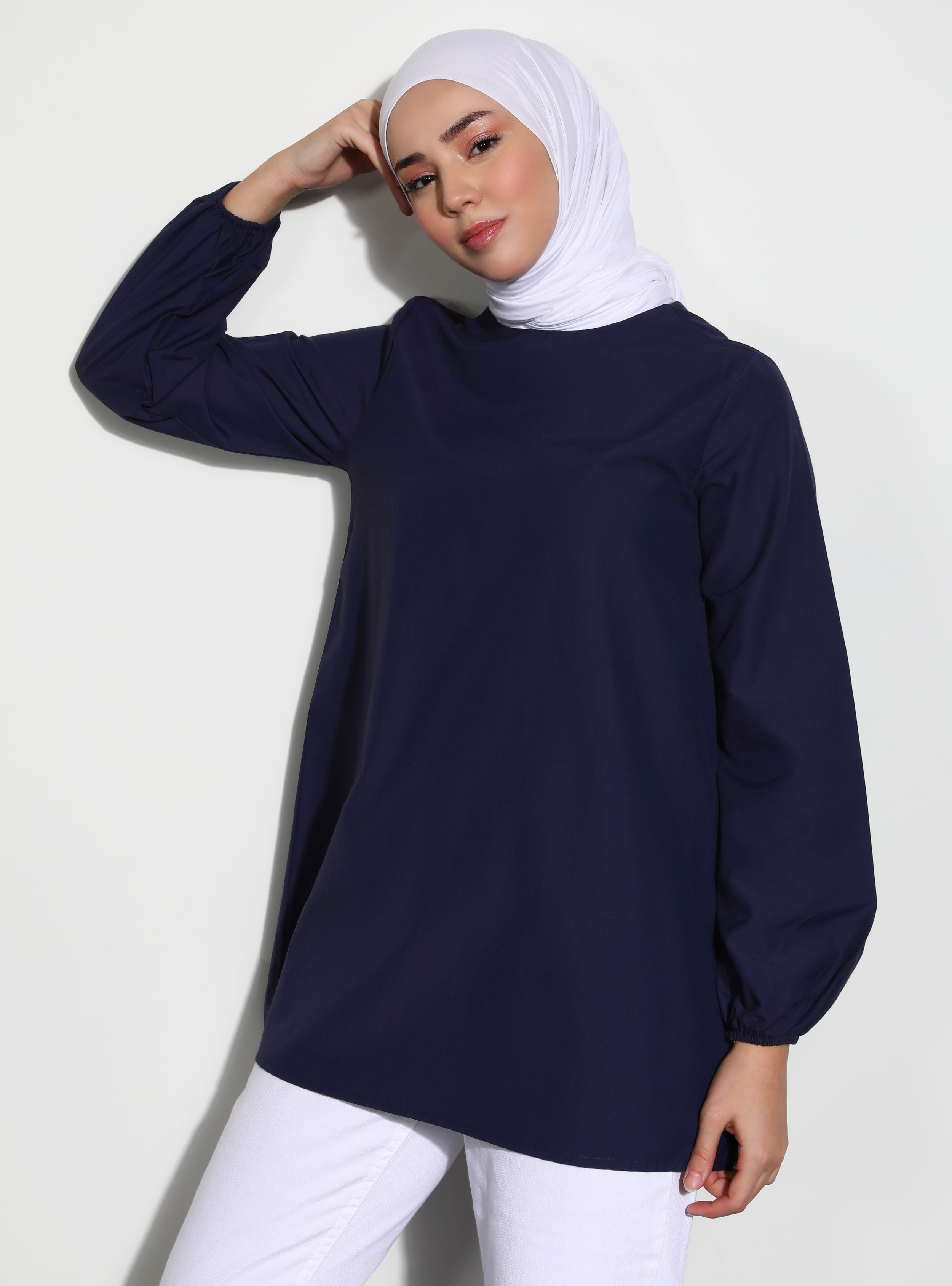 Navy Blue - Crew neck - Tunic