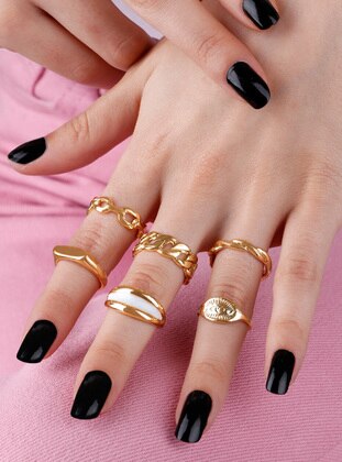 Golden color - Ring - Ervalina Aksesuar