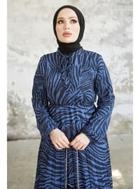 Navy Blue - Modest Dress - In Style