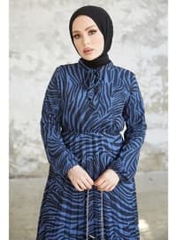 Navy Blue - Modest Dress - In Style