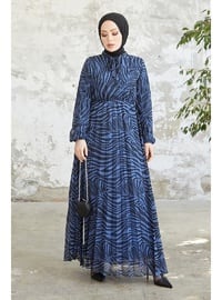 Navy Blue - Modest Dress - In Style