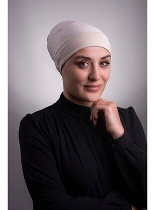 Beige - Hijab Accessories - Halven
