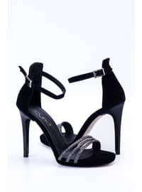 Black Suede Women's Classic High Heel Shoes 1114