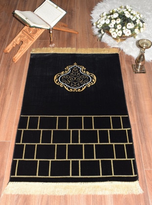 Gold color - Black - Printed - Prayer Mat - Serenity