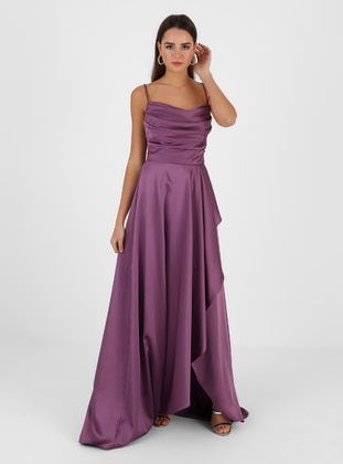 Unlined - Lavender - Evening Dresses - Drape