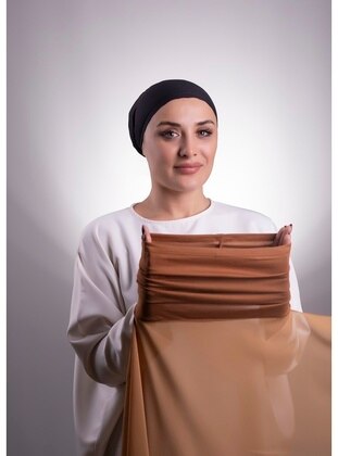 Gold Color Practical Ready-To-Wear Ready-To-Wear Shawl Chiffon Undercap 3001_03