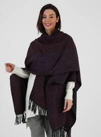 Red - Blue - Multi - Unlined - Poncho