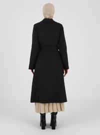 Black - Fully Lined - Point Collar - Coat
