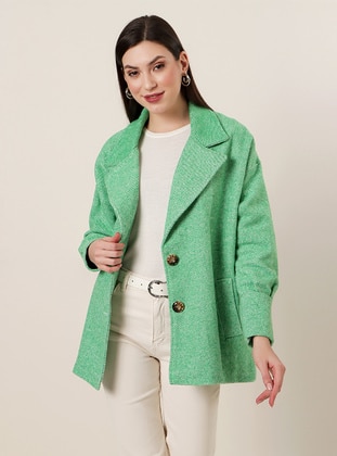 Green - Fully Lined -  - Puffer Jackets - By Saygı