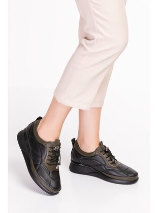 Comfort Shoes - Black - khaki - Casual Shoes - Gondol