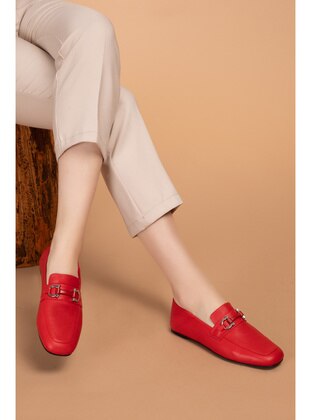 Flat - Red - Flat Shoes - Gondol
