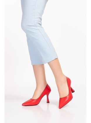 Red - High Heel - Heels - Artı Artı Ayakkabı