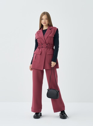 Dried rose - Unlined - Double-Breasted - Suit - GARZİA İTALİA