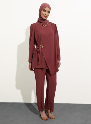 Dusty Rose - Unlined - Crew neck - Suit - Refka