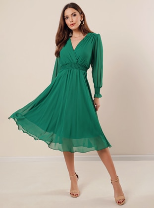 Green - Evening Dresses - By Saygı