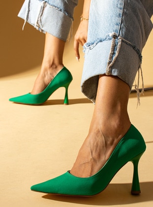 Green - Heels - Pembe Potin