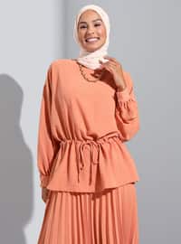 Peach - Fully Lined - Crew neck - Suit