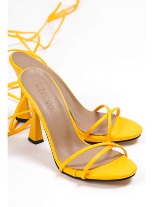 Yellow - Heels - DİVOLYA