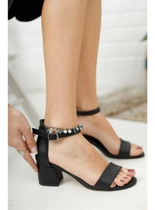 Black - gray - Heels - Odesa Ayakkabı