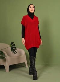 Unlined - Red - Knit Sweater