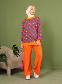 Fuchsia - Multi - Unlined - Knit Cardigan