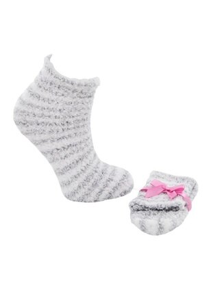 Flora Gray Girls` Socks