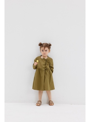 Olive Green - Girls` Dress - Fahhar Kids