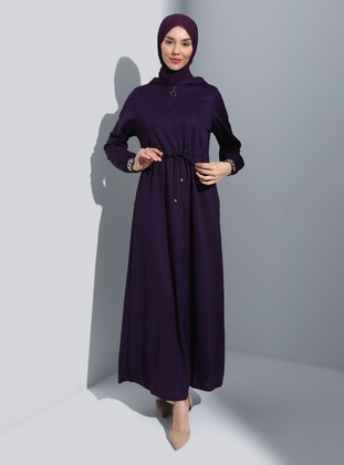 Purple - Multi - Abaya - Miss Cazibe