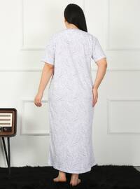 Plus Size Short Sleeve Mom Nightgown Lilac
