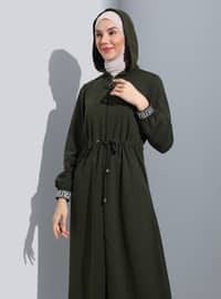 Khaki - Multi - Abaya