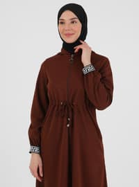 Brown - Multi - Abaya