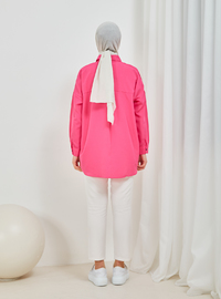 Embellished Puzzle Heart Tunic Fuchsia