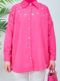 Point Collar Tunic Fuchsia