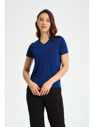 Saxe Blue - T-Shirt - MIZALLE