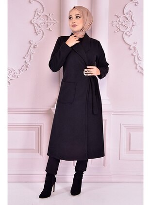 Moda Merve Black Coat
