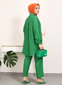 Green - Unlined - Point Collar - Suit