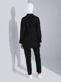 Black - Unlined - Point Collar - Suit