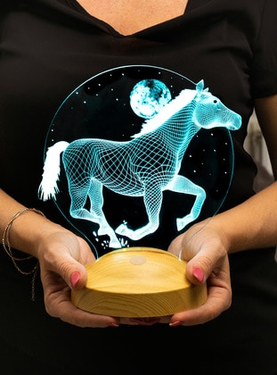 Horse 3D LED Lamp, Gift for Horse Lovers, Horse Art, Horseman Gifts, Table Lamp, Colorful Shining Night Light, Home and Office Decor