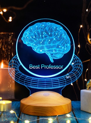 3D Brain Lamp, Best Professor Gift for Neurologist, Neuropathist, School Psychologist, Psychology Student, Night Light, Desk Lamp, Table Lamp