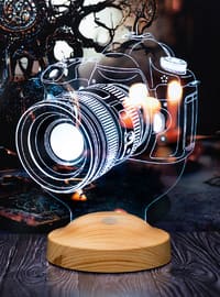 Camera Led Lamp Photographer Gift, 3D Illusion Lamp, Night Light for Photography Lover, Desk Lamp, Table Lamp