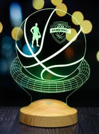 Basketball 3D Lamp, Basketball Night Light, Desk Lamp for Basketball Player, Basketball Trophy