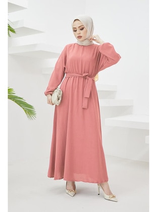 424 1Aerobin Modest Dress Pink